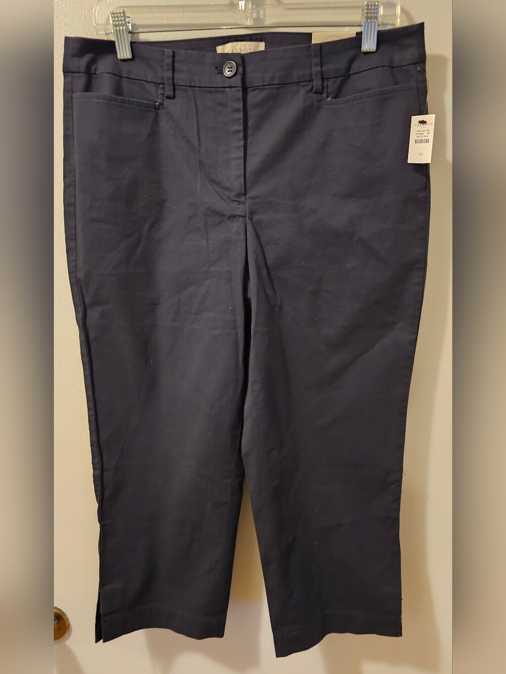 Talbots Skimmer Crop Pants Navy Blue Women’s Size 10 NWT